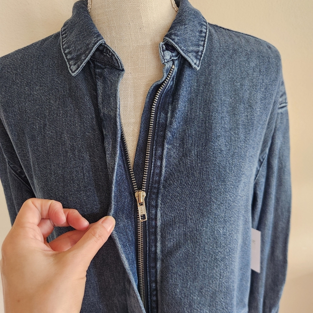 Bella Dahl Womens Cropped Denim Shirt Jacket Size Small NWT $158 - Picture 9 of 14